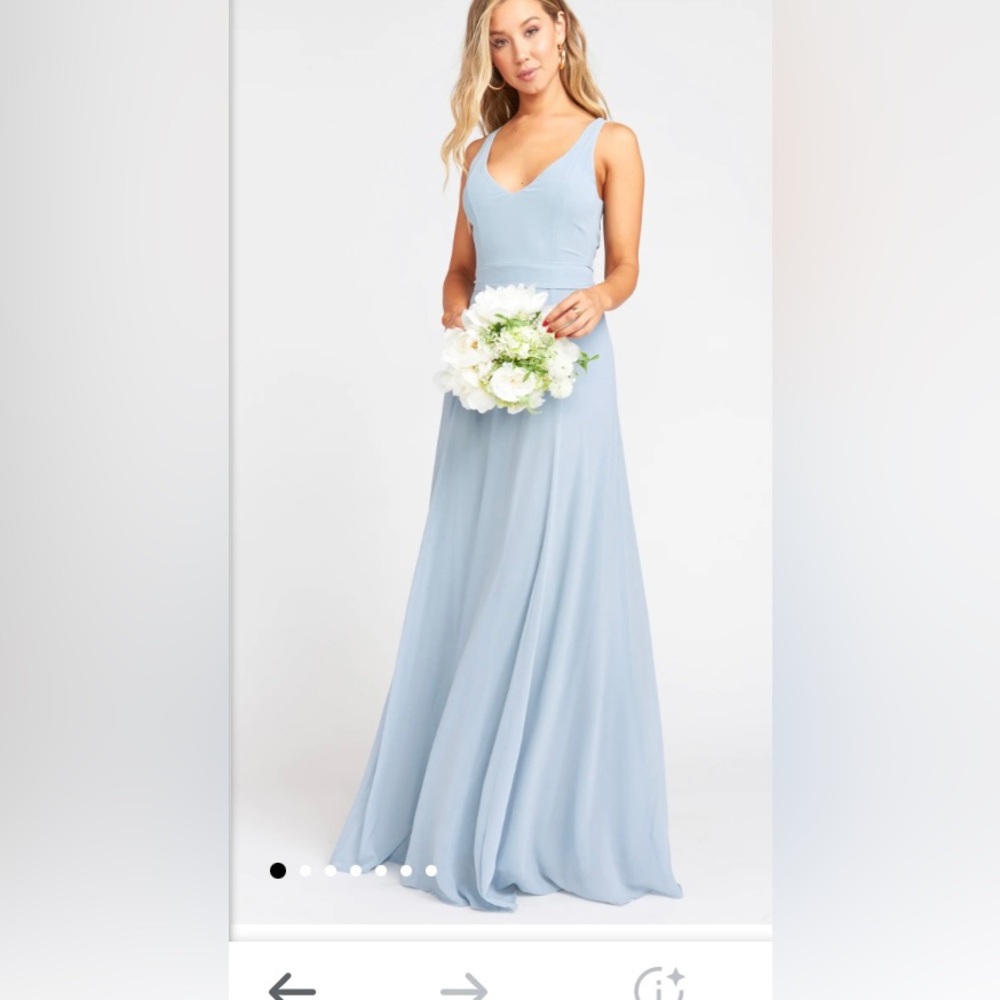 Jenn Maxi Dress XS Steel blue chiffon